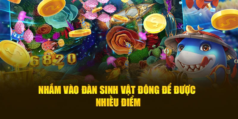 Nhắm vào đàn sinh vật đông để được nhiều điểm